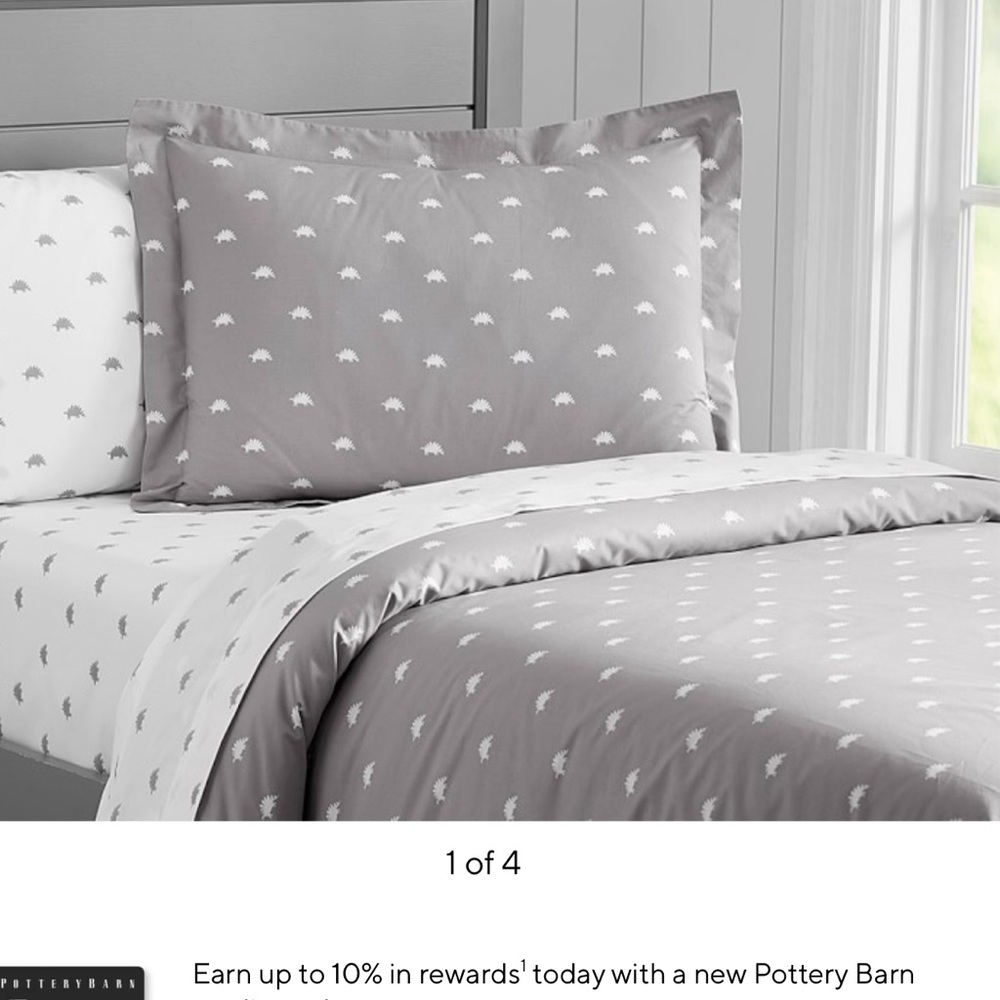 Pottery barn kids duvet cover twin dinosaurs